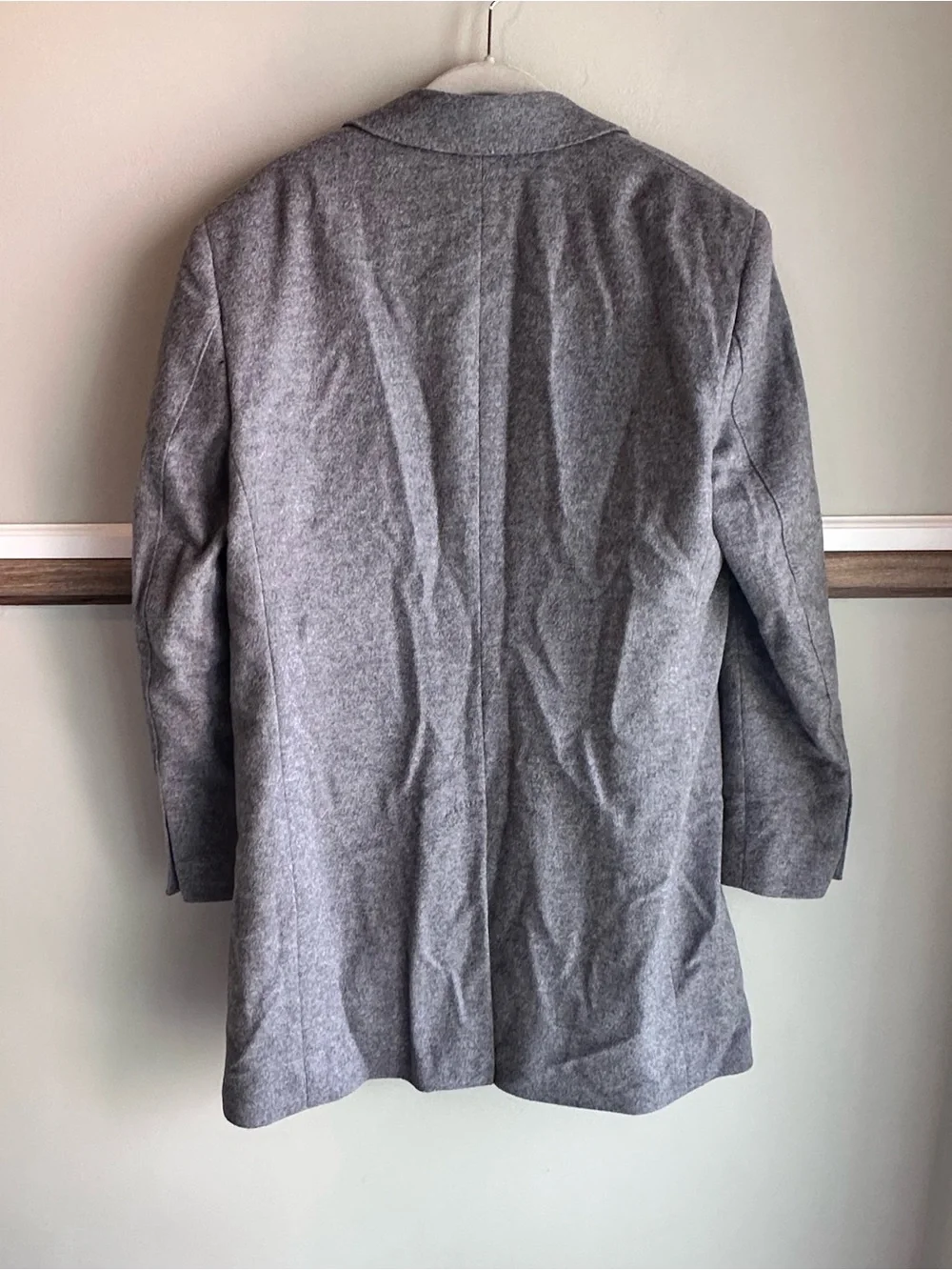 CHARLES TYRWHITT Pure Merino Wool Overcoat Light Gray